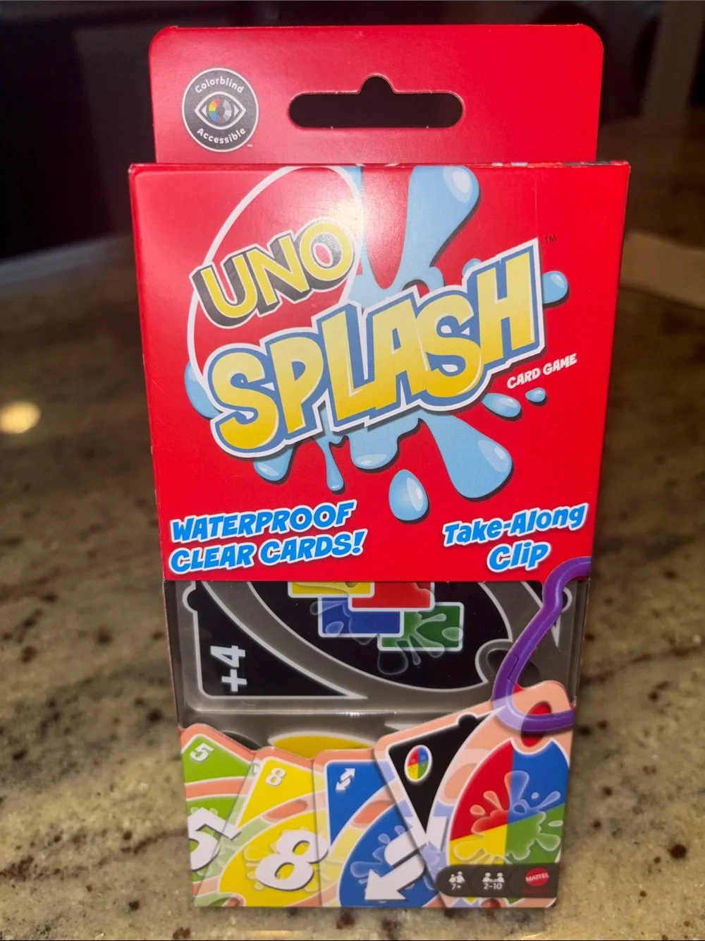 NIB - UNO Splash Waterproof Card Game